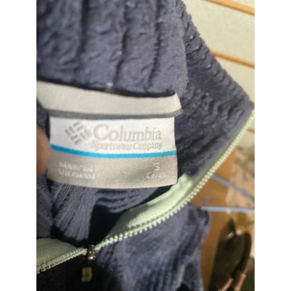 Columbia Fleece Pullover Kids Size S Blue Half Zip Mock‎ Neck Cozy 5 6